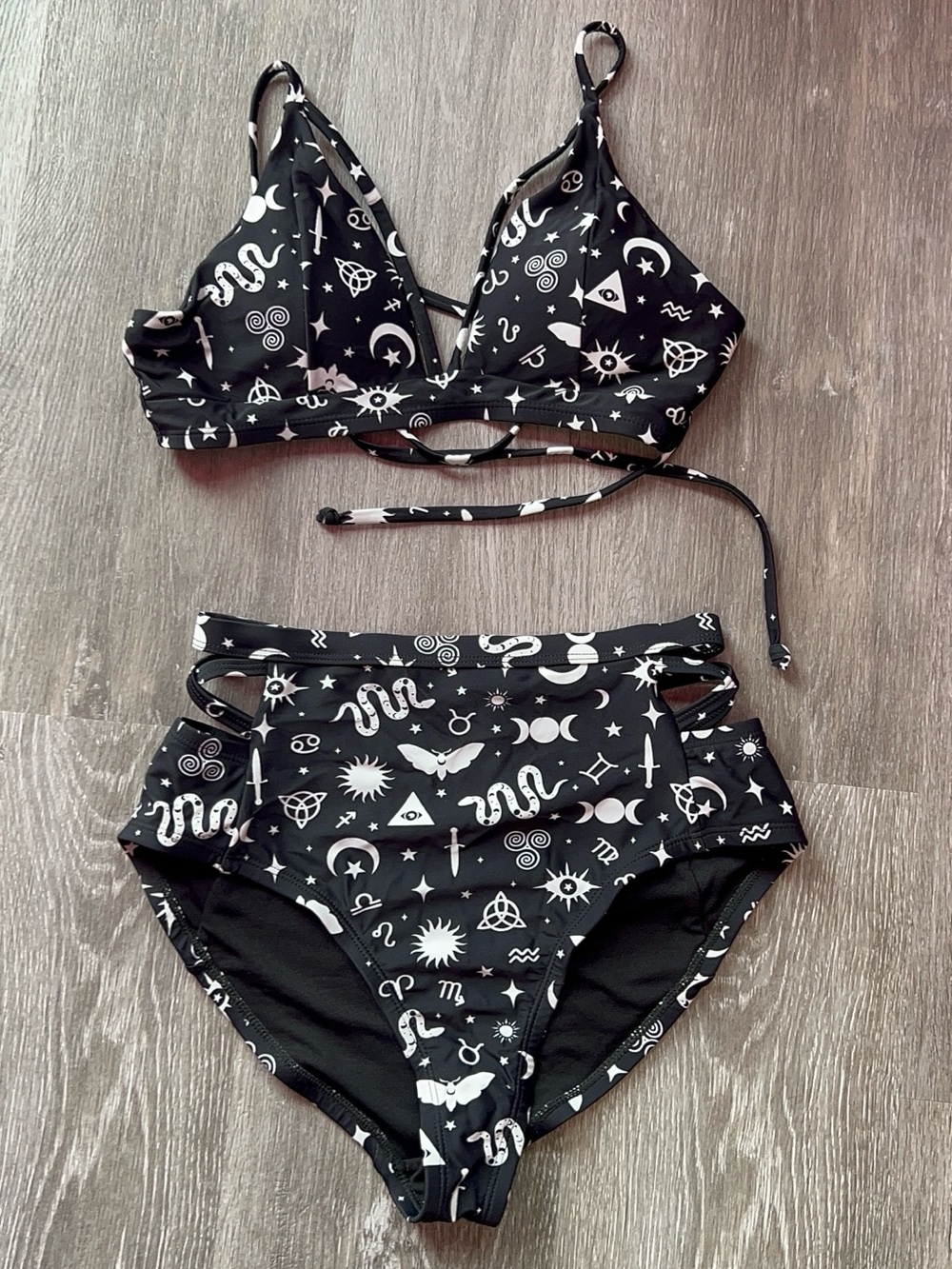 Hot Topic Witchy Spiritual Goth High Waist Bikini Small